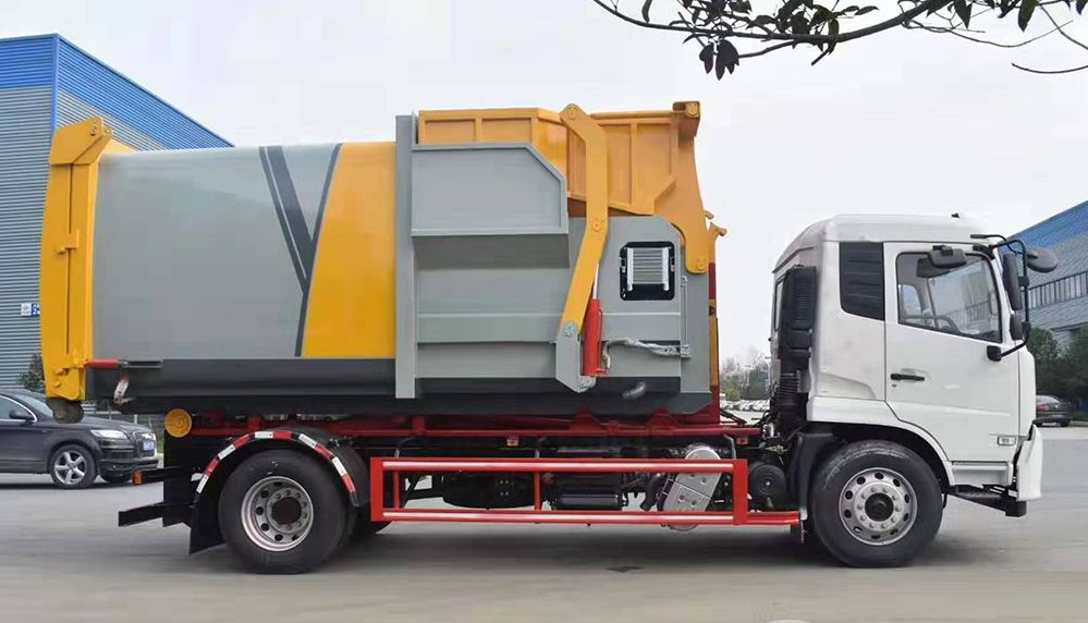 國六東風(fēng)天錦12方勾臂套臂垃圾車(chē)