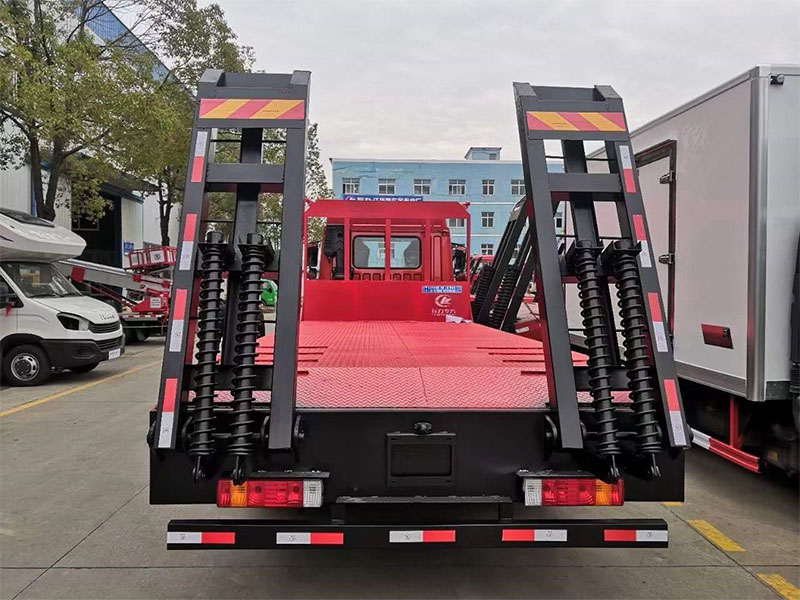 國六解放龍V單橋平板運輸車(chē)